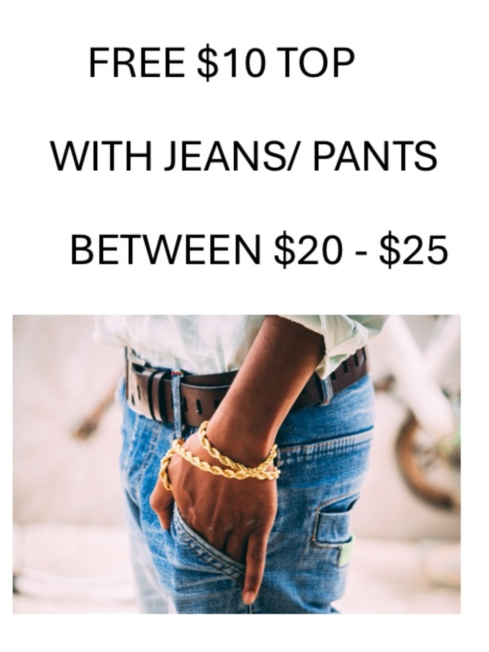 FREE TOP WITH PURCHASE FLASH OFFER- MENS & WOMENS